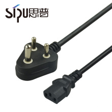 SIPU wholesale high quality INDIA PC fuse cords with molded plug power cable